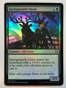 MTG Zendikar Rising Springmantle Cleric 205 Foil NM/M - Picture 1 of 1