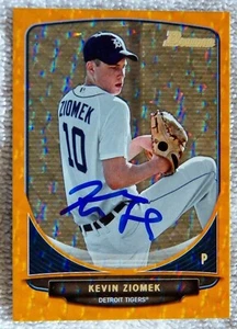Detroit Tigers Kevin Ziomek Signed 2013 Bowman Orange ICE Auto Card #5/5 - Picture 1 of 2