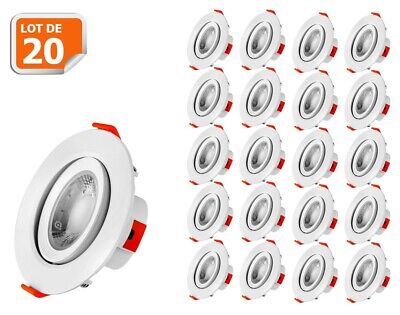 Lot De 20 Spot LED Encastrable Pour Plafond 5W Blanc Neutre  Transformateur I... • 29.99€