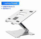 ORICO Foldable Laptop Stand Ergonomic Desk Riser USB Hub Splitter SD Card...