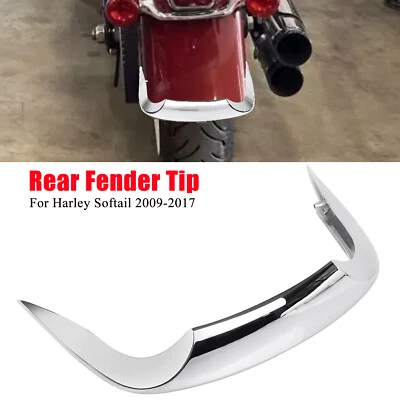 Chrome Rear Fender Tip Trim For Harley Heritage Softail Classic FLSTC 2009-2017 - Image 1 of 4