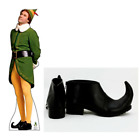 Christmas Buddy the Elf Cosplay Shoes Black Leather Upturned Toes Jester Zapatos