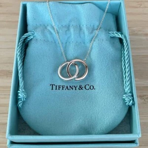Tiffany&co. Double Ring Silver Necklace - Picture 1 of 8