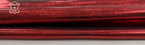 METALLIC RED LIZARD REPTILE PRINT ON Thick Goatskin leather 5+sqf 1.1mm #C2585 - Picture 1 of 7