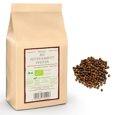 (119,50 EUR/kg) 200g BIO roter Kampot Pfeffer ganz aus Kambodscha - Bild 1 von 4