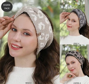 ComfyLuxe Leopard Pattern Twist Knot Headbands - Picture 1 of 7