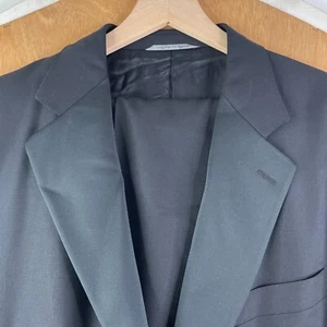 Canali Tuxedo Mens 46 Italy 56 Black 2 Button Dinner Satin Notch Lapel Saks 5th - Picture 1 of 23