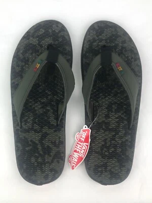 VANS La Costa Lite Flip Flops Camo Green Black Mens Sz 8 Womens 9.5 VN0A38CUVFS - Изображение 1 из 3