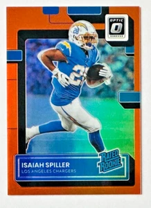 2022 Donruss Optic Isaiah Spiller ORANGE Prizm RC SP #/199 Chargers Rated Rookie - Picture 1 of 3