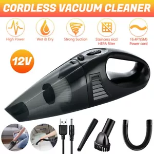 120W 12V Cordless Vacuum Cleaner High Power Wet & Dry Duster Car Vacuum Cleaner - Picture 1 of 14