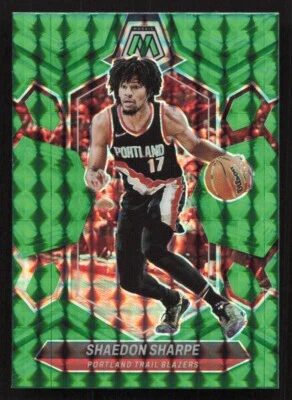 2023-24 Panini Mosaic Shaedon Sharpe Green #177 Card - Image 1 of 2