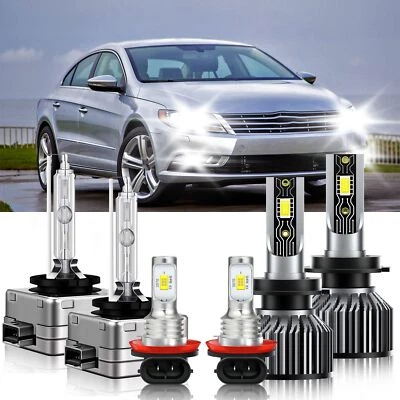 Kit de 6 faros LED HID de haz alto bajo + bombillas antiniebla blancas para CC 2009-2012 Foto 1 de 4