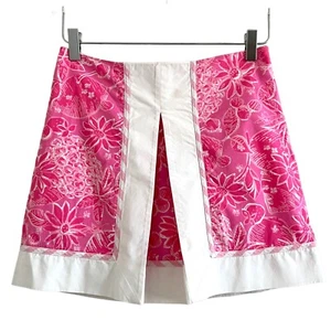 Lilly Pulitzer Minda Pink Floral Skort 0 Minirock Shorts Beach Resort Preppy - Bild 1 von 11