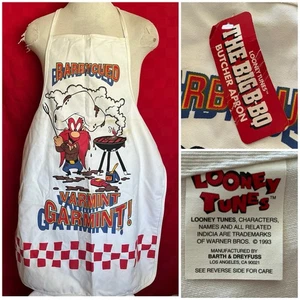 1993 Vintage 2 NEU 1 Neu mit Etikett Looney Tunes BBQ Metzger Schürze Yosemite Sam Varmint Kleidungsstück - Bild 1 von 24