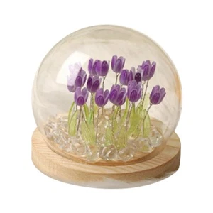 1 pezzo tulipani luce notturna lampada da tavolo romantica lampada ambiente viola T9B42441 - Foto 1 di 10