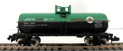 Bachmann #14003 N Scale Dow Canada Caustic Single Dome Tank Car - Image 1 of 4