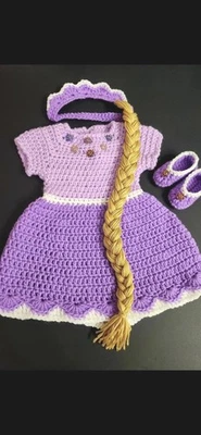Disfraz de ganchillo para bebé Rapunzel Foto 1 de 4