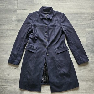 Boss Hugo Boss Damen Ciera Mantel Gr. UK 12 Navy Button Down Top Zustand - Bild 1 von 11