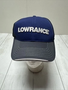 Nuevo Lowrance Pesca Hombre Gorra Ajustable Azul Gris Malla Trasera - Imagen 1 de 9