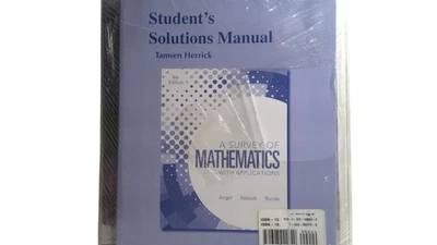 A Survey of Mathematics Solutions Manual 9th Edition Angel Abbott Runde Herrick - Image 1 of 3