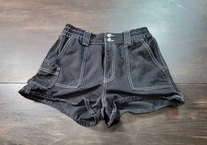 Simple Society Women's Black Denim High Rise Shorts 9/29 - Picture 1 of 12