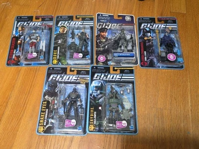 Lot Of 6 Gi Joe Figures Skydive, Duke, Storm Shadow, Stalker, Cobra Commander - Image 1 of 3