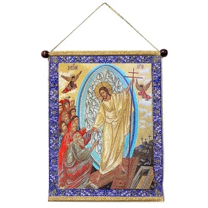 Arazzo da Parete Icona di Gesù Cristo Resurrezione di Cristo Decente all'Inferno 14... - Foto 1 di 1