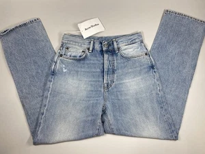 Acne Studios Womens Jeans Light Blue Size 26/32 Mece High Waist Cropped Trash - Picture 1 of 8