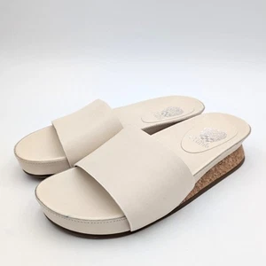 Vince Camuto Febba Wedge Slide Sandals Open Toe Women's Ivory Size US7.5M EU38 - Picture 1 of 7