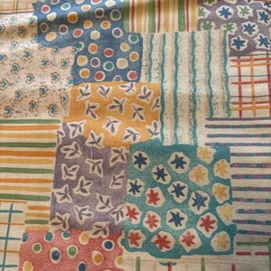 Princess Fabrics Cotton “Patchwork Pattern” Red Orange Blue Green Yellow 36”x44” - Picture 1 of 3