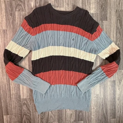 Volcom Multicolor Striped Cable Knit Crew Sweater — Preowned Women’s - Image 1 of 4