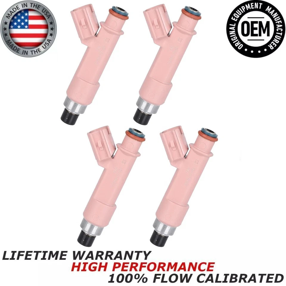 Оригинальные 4 новых топливных форсунки Denso подходят для Toyota Prius C 1,5 л I4 23250-21091 2012-19 годов выпуска - Изображение 1 из 4