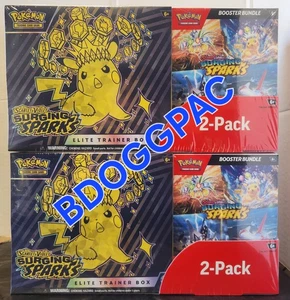 Pokemon Surging Sparks ETB & Booster Bundle Costco 2-pack. Factory Sealed 2BOXES - Picture 1 of 5