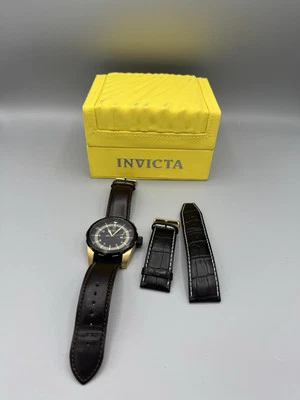 Invicta Men's AVIATOR Model 19564 Gold Tone Steel NOT WORKING With /papers/Box - image 1 of 4