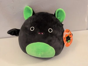 Bart the Bat 8" Squishmallow Plush Stuffed Animal Toy Black Green Halloween Tags - Picture 1 of 14