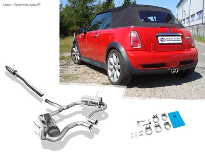 Impianto Completo Fox Da Uscita Centrale Mini Cooper S Cabrio R52 2x76 Con Abs. - Immagine 1 di 4