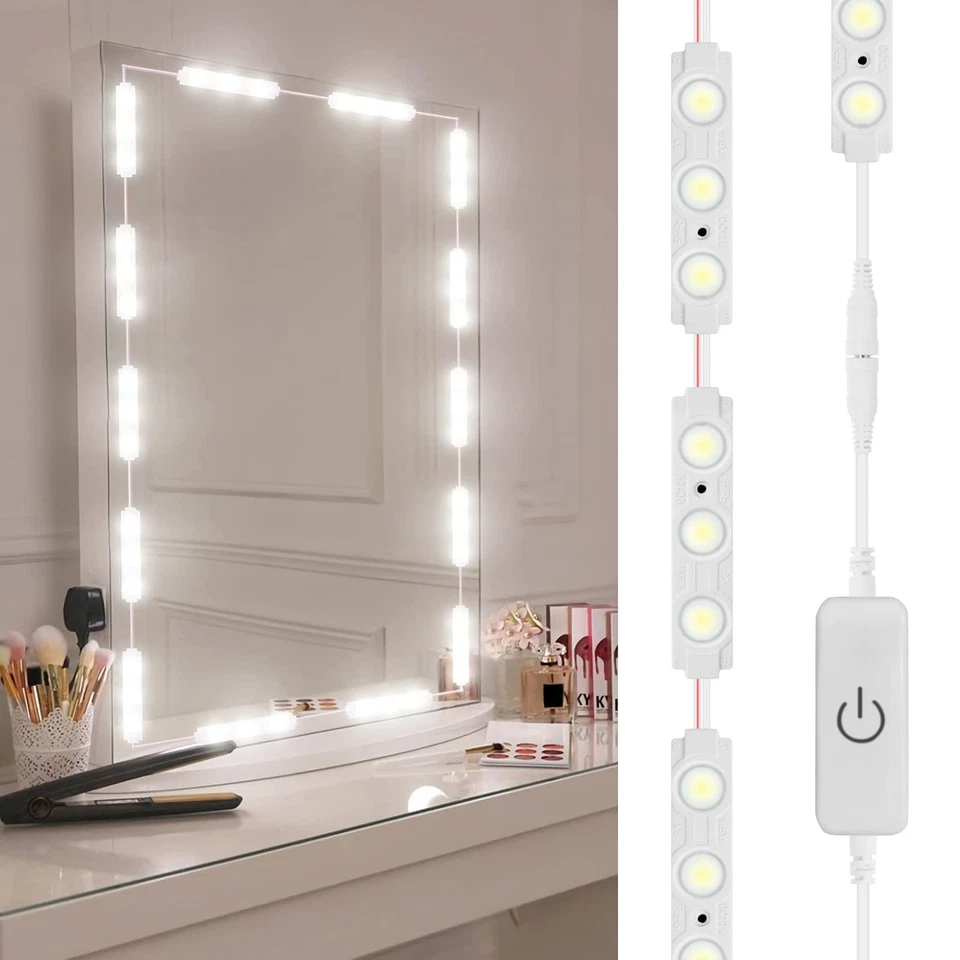 Viugreum Luci da Specchio Dimmabili LED 60 Luci per Make Up 1200LM Bianco Freddo