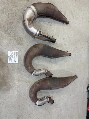 1999 arctic cat ZRT 600 exhaust pipes expansion chamber set 375 - Image 1 of 4