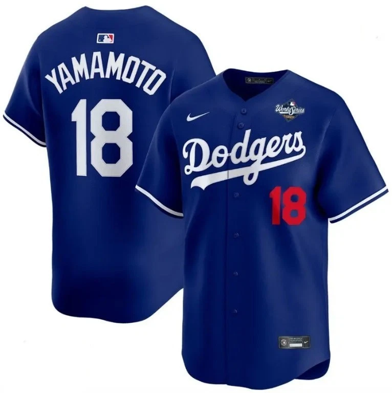 Yoshinobu Yamamoto Los Angeles Dodgers World Series Jersey All Colors STITCHED - Image 1 of 4