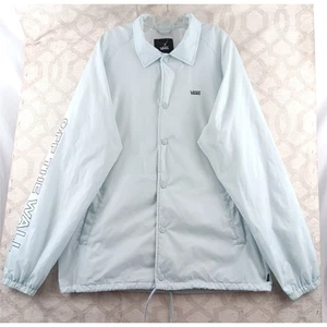 Vans Torrey Coach Jacket Light Blue "Off The Wall" Graphic Print Size XL - Picture 1 of 9