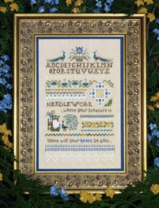 Peacock Sampler by Victoria Sampler cross stitch pattern - Picture 1 of 1