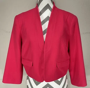 Worthington Cropped Lined Blazer Virtual Pink Women's Size Large New With Tags  - Picture 1 of 10