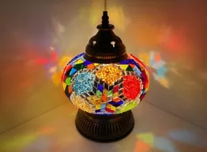 Mosaik Tischlampe Tischleuchte orientalische Tischlampe NEU! Bunt-Stern - Bild 1 von 3