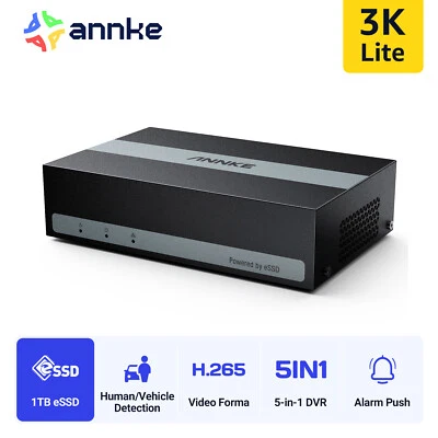 ANNKE 3K Lite 5in1 8CH DVR 1TB eSSD CCTV Digital Video Recorder Security System - Image 1 of 4