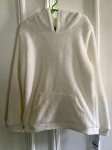 R29- NWT Carter's Kid Girl SZ8 White Cute Animal Face Hood Fleece Jacket Soft. - Picture 1 of 7