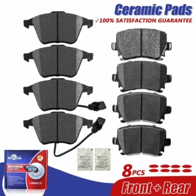 Pastillas de freno de disco cerámicas delanteras y traseras aptas para Audi A4 A6 A4 Quattro A6 Quattro Foto 1 de 4