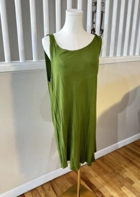Vestido sin mangas verde para mujer LOGO Lori Goldstein talla L Foto 1 de 3