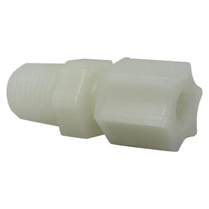 Conector macho de nailon estilo Jaco 10-4-4-N-PG 1/4 tubo OD x 1/4 MPT (paquete de 20) - Imagen 1 de 5