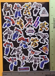 Hoja de pegatinas Transformers. Grande (tamaño 6x8,75") - Imagen 1 de 1