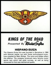 Hispano-Suiza - Kings Of The Road 1977 Mister Softee Card